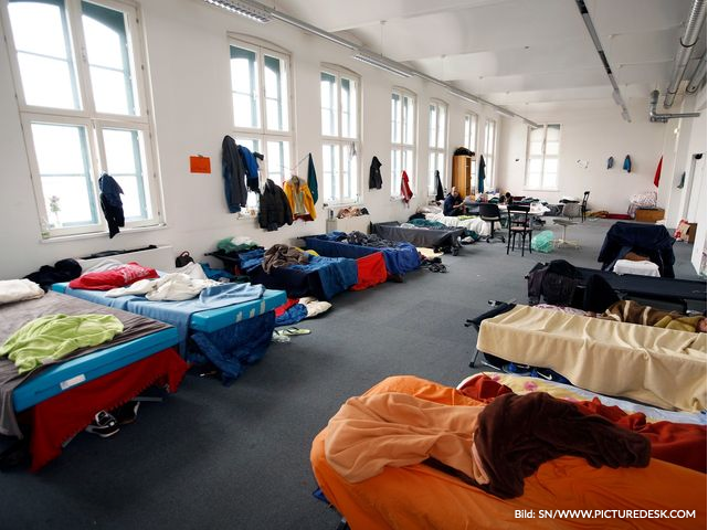 Ein Flüchtlingshaus in Wien-Döbling.